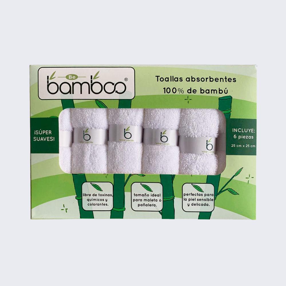 Kit de 6 Toallas Faciales de Bambú